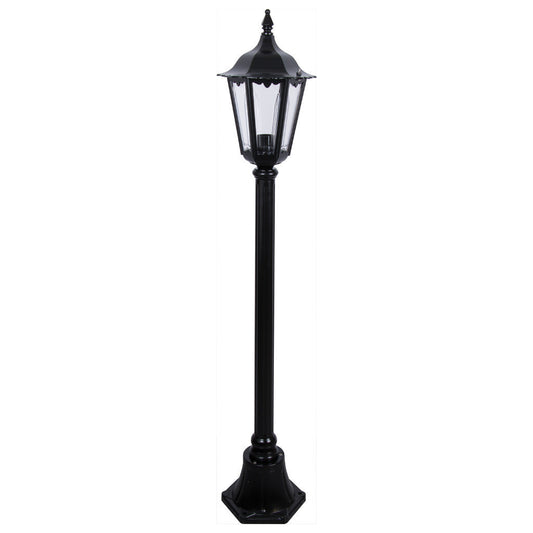 GT-134 Chester Single Head Short Post Light - Powder Coated Finish / B22 - Black