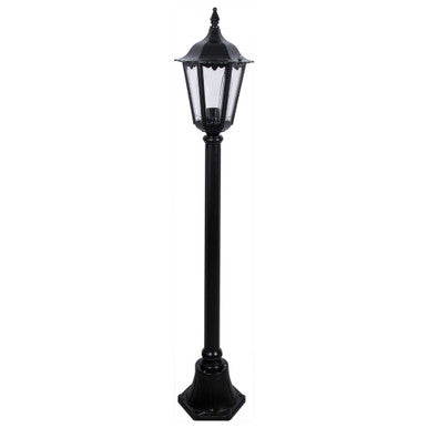 GT-134 Chester Single Head Short Post Light - Powder Coated Finish / B22 - Black
