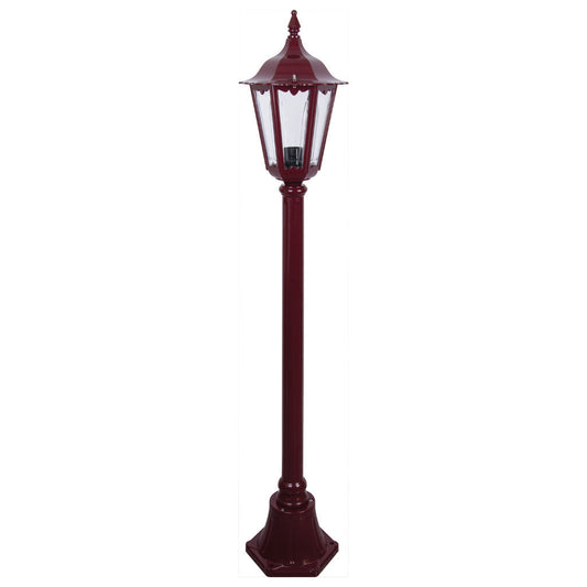 GT-134 Chester Single Head Short Post Light - Powder Coated Finish / B22 - Burgundy