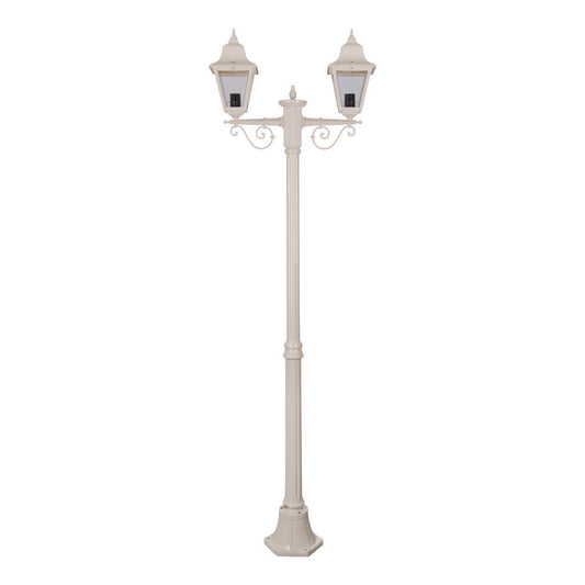 GT-237 Paris Twin Head Medium Post Light - Powder Coated Finish / B22 - Beige