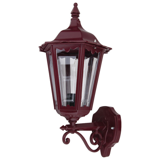 GT-131 Chester Upward Wall Light - Powder Coated Finish / B22 - Burgundy