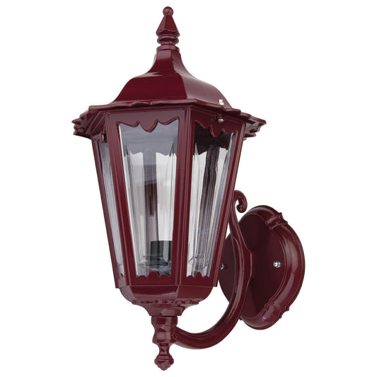 GT-1073 Chester Upward Wall Light - Powder Coated Finish / B22 - Burgundy