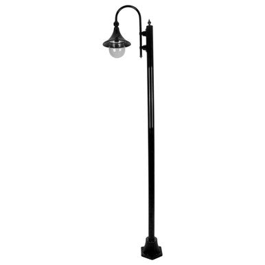 GT-1068 Monaco Single Head Plain Post - Powder Coated Finish / E27 - Black
