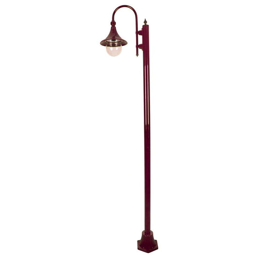 GT-1068 Monaco Single Head Plain Post - Powder Coated Finish / E27 - Burgundy