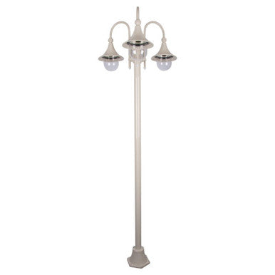 GT-1064 Monaco Triple Head Tall Plain Post - Powder Coated Finish / E27 - Beige