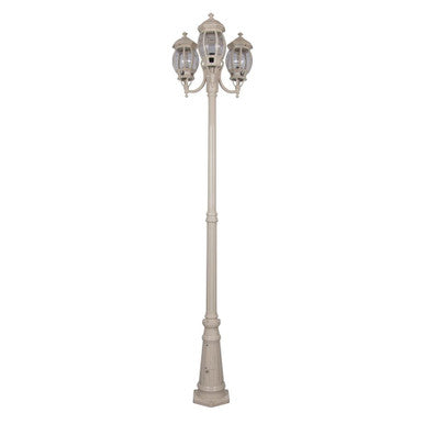 GT-1045 Vienna Three Head Curved Arm Tall Post - Powder Coated Finish / B22 - Beige