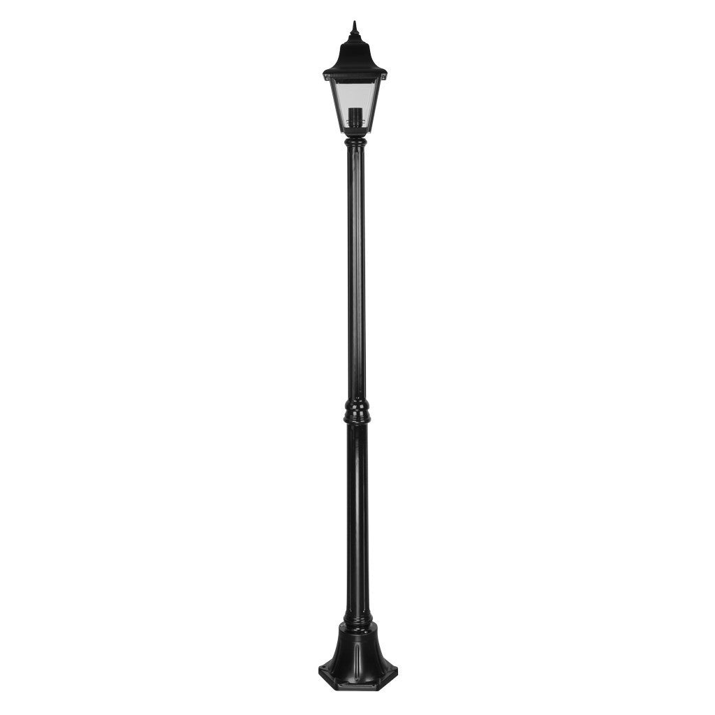 GT-236 Paris Single Head Medium Post Light - Powder Coated Finish / B22 - Black