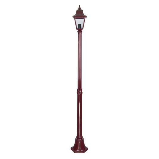 GT-236 Paris Single Head Medium Post Light - Powder Coated Finish / B22 - Burgundy