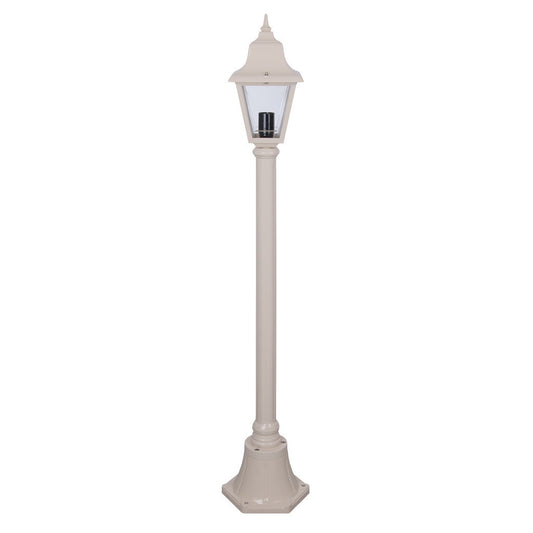GT-234 Paris Single Head Short Post Light - Powder Coated Finish / B22 - Beige