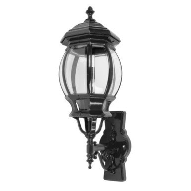 GT-691 Vienna Large Upward Wall Light - Powder Coated Finish / B22 - Black
