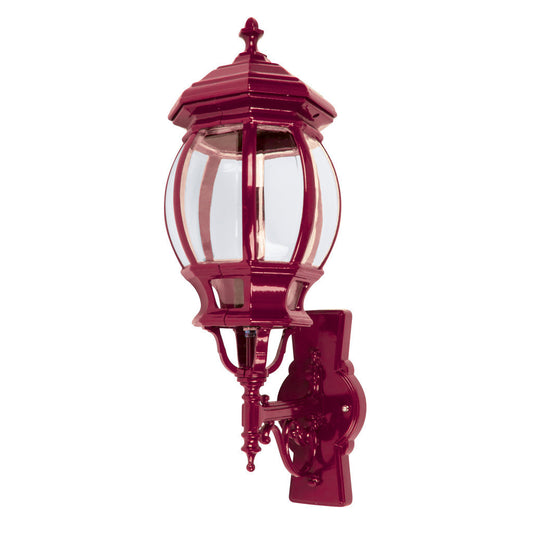 GT-691 Vienna Large Upward Wall Light - Powder Coated Finish / B22 - Burgundy
