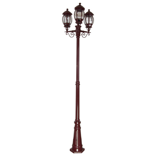 GT-682 Vienna Triple Head Tall Post - Powder Coated Finish / B22 - Burgundy