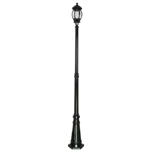 GT-678 Vienna Single Head Tall Post Light - Powder Coated Finish / B22 - Black