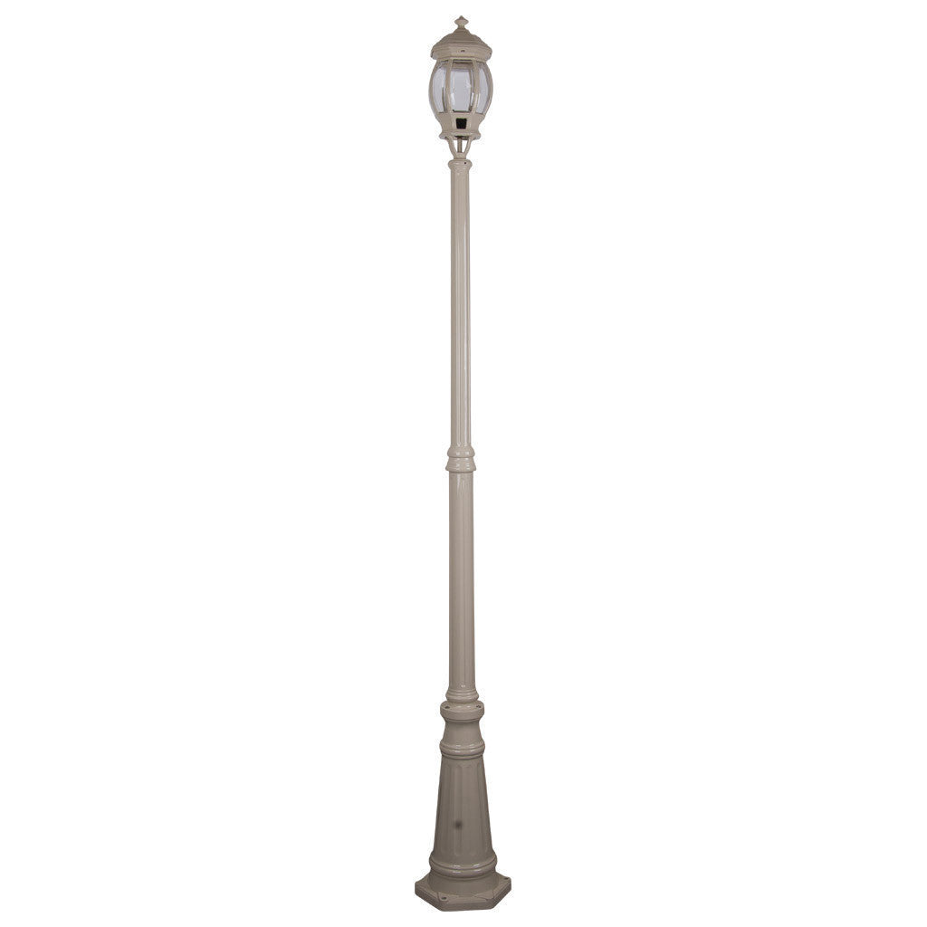 GT-678 Vienna Single Head Tall Post Light - Powder Coated Finish / B22 - Beige