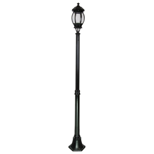 GT-676 Vienna Single Head Medium Post Light - Powder Coated Finish / B22 - Black