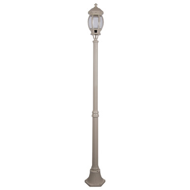 GT-676 Vienna Single Head Medium Post Light - Powder Coated Finish / B22 - Beige
