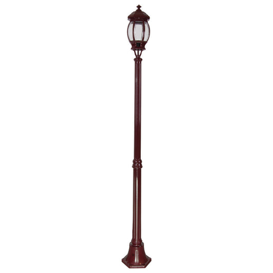 GT-676 Vienna Single Head Medium Post Light - Powder Coated Finish / B22 - Burgundy