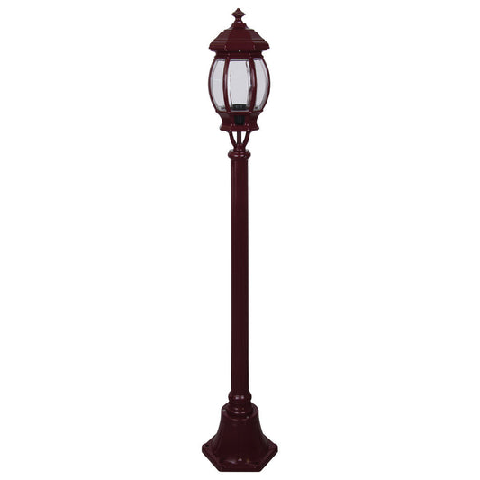 GT-674 Vienna Single Head Short Post Light - Powder Coated Finish / B22 - Burgundy