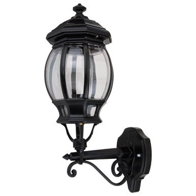 GT-671 Vienna Upward Wall Light - Powder Coated Finish / B22 - Black
