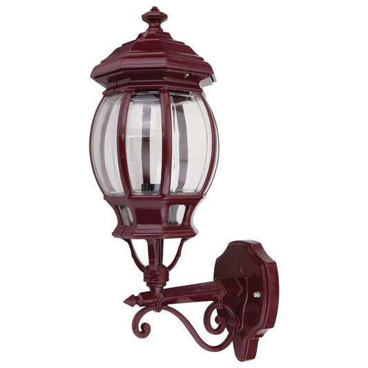GT-671 Vienna Upward Wall Light - Powder Coated Finish / B22 - Burgundy