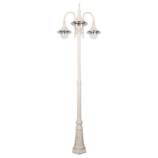 GT-664 Monaco Triple Head Tall Post - Powder Coated Finish / E27 - Beige