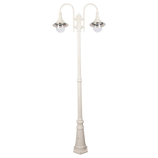 GT-662 Monaco Twin Head Tall Post - Powder Coated Finish / E27 - Beige