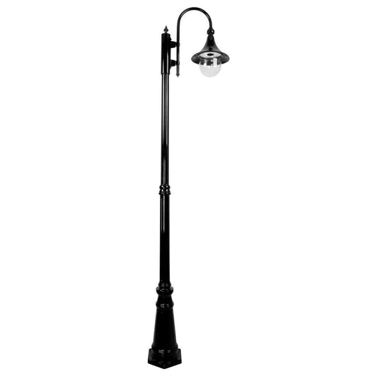 GT-660 Monaco Single Head Tall Post - Powder Coated Finish / E27 - Black