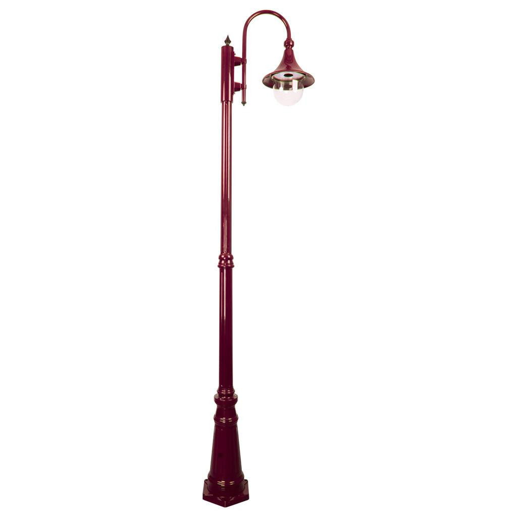 GT-660 Monaco Single Head Tall Post - Powder Coated Finish / E27 - Burgundy