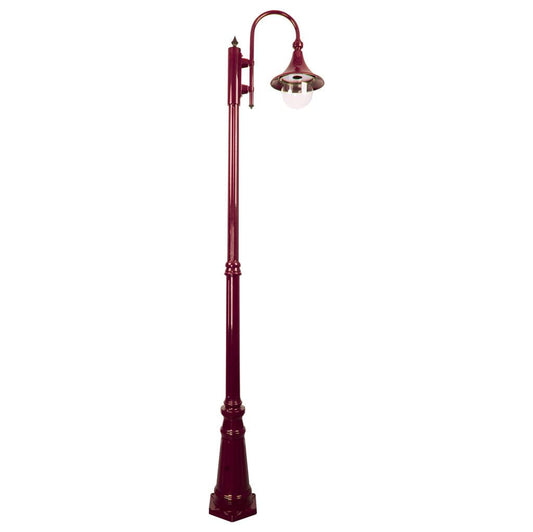 GT-660 Monaco Single Head Tall Post - Powder Coated Finish / E27 - Burgundy