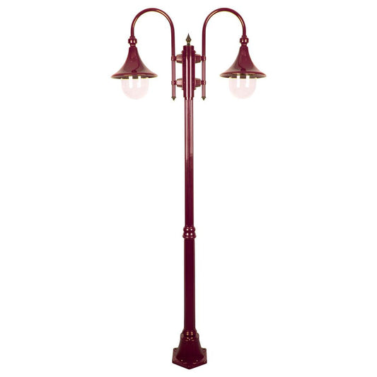 GT-659 Monaco Twin Head Medium Post - Powder Coated Finish / E27 - Burgundy