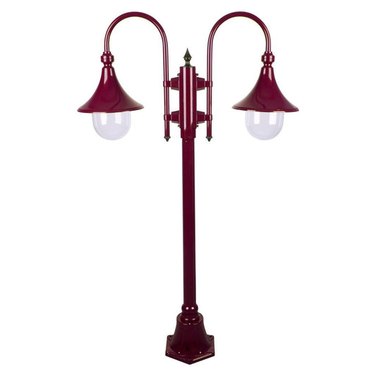 GT-657 Monaco Twin Head Short Post - Powder Coated Finish / E27 - Burgundy