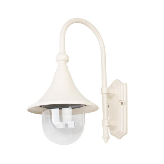GT-652 Monaco Curved Arm Downward Wall Light - Powder Coated Finish / E27 - Beige