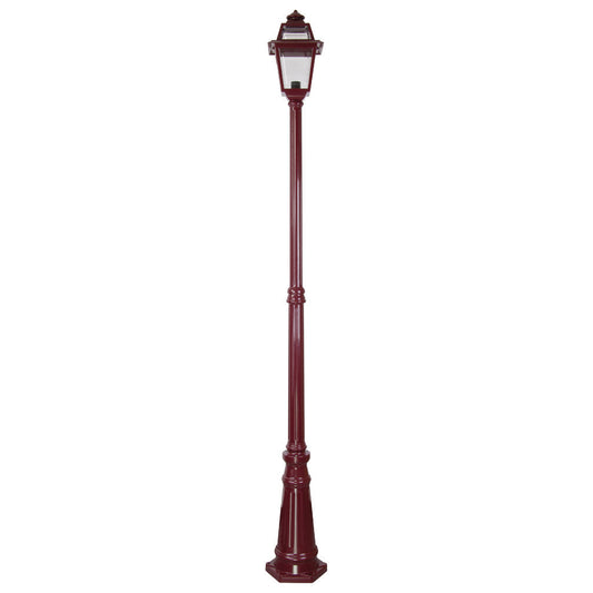 GT-278 Avignon Single Head Tall Post Light - Powder Coated Finish / B22 - Burgundy