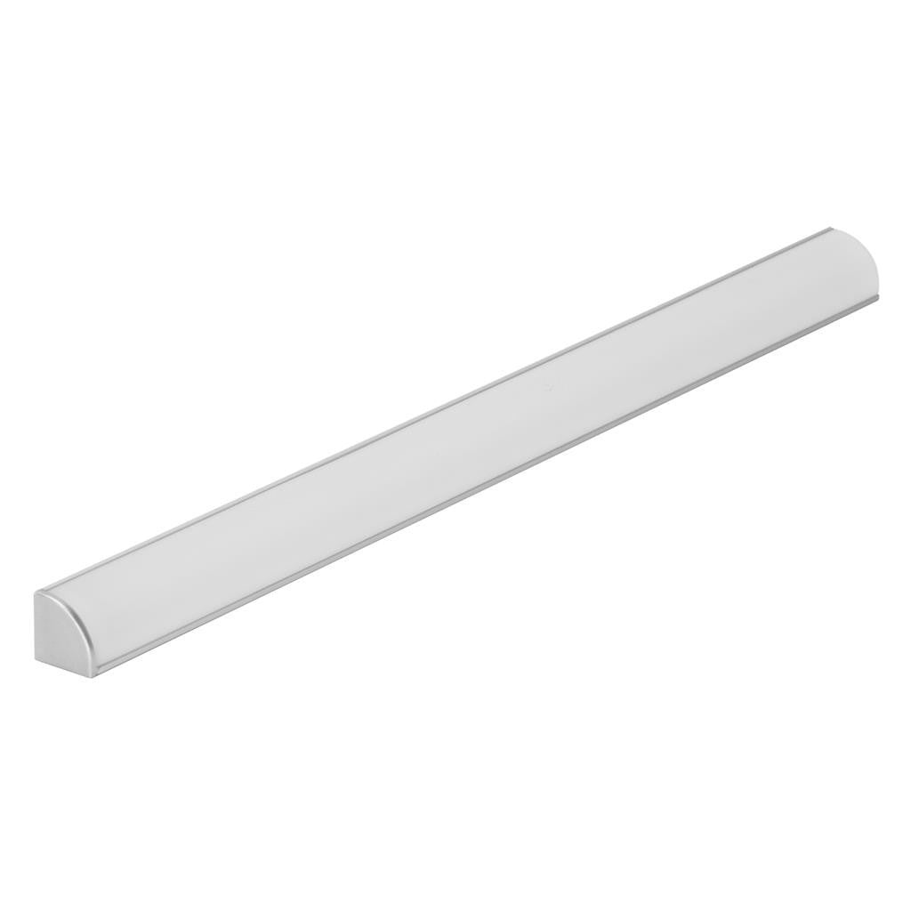 CORNER-PROFILE Surface Mounted 16mm 1m c/w Round Diffuser - White