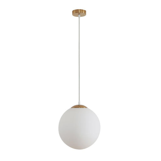 BUBBLE-300 OPAL BALL 1XE27 PENDANT - Satin Brass