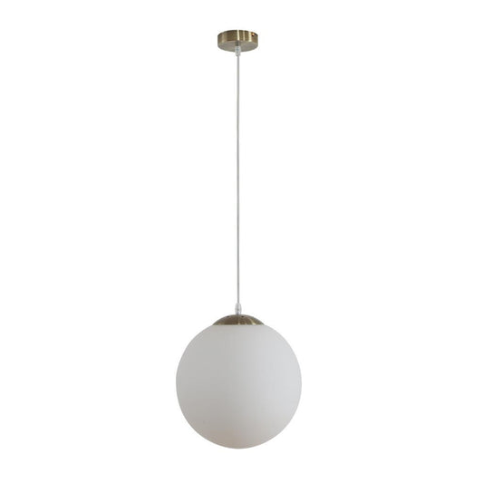 BUBBLE-300 OPAL BALL 1XE27 PENDANT - Antique Brass
