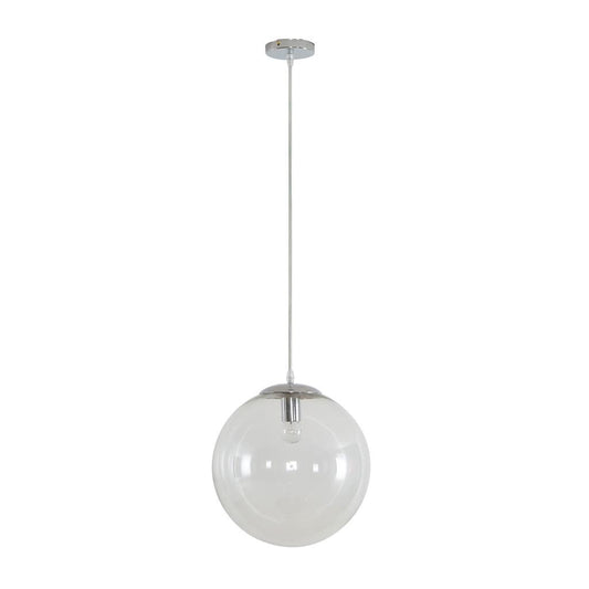 BUBBLE-300 CLEAR BALL 1XE27 PENDANT - Chrome
