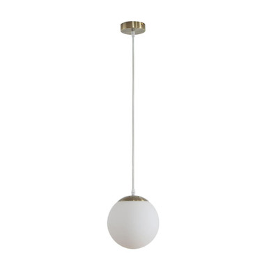 BUBBLE-200 OPAL BALL 1XE27 PENDANT - Satin Brass