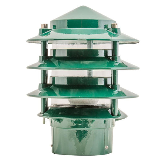 BL-100 Three Tier Bollard Head E27 Garden Light - Powder Coated Finish / E27 - Green
