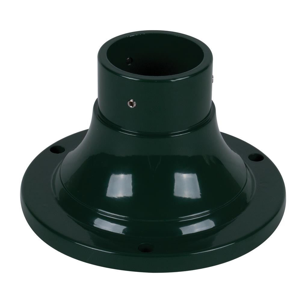 BB-100 Aluminium Bollard Base to suit 60-76 outer diameter post - powder coated finish - Green