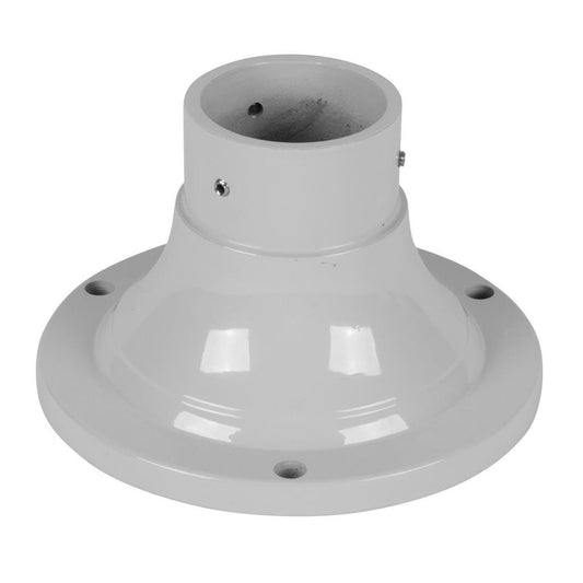 BB-100 Aluminium Bollard Base to suit 60-76 outer diameter post - powder coated finish - White