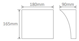 BF-2012 Ceramic Wall Uplight - Raw / G9