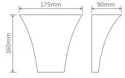 BF-2013 Ceramic Wall Uplight - Raw / G9