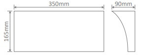 BF-2014 Ceramic Wall Uplight - Raw / G9