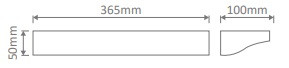 BF-2607A Ceramic Wall Uplight - Raw / G9