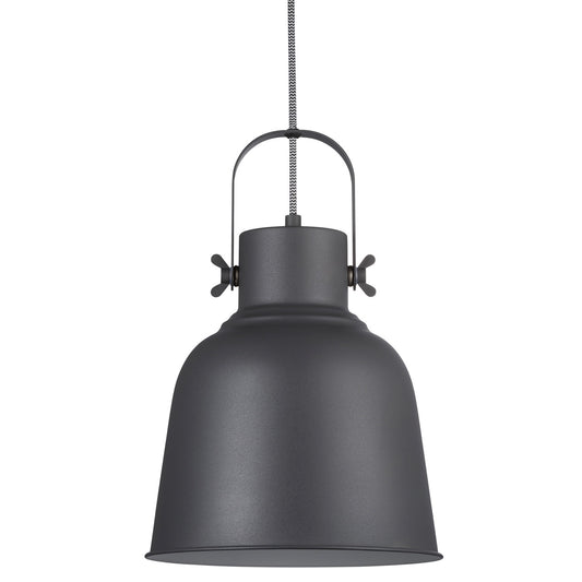 Adrian 25 black pendant side view, no light