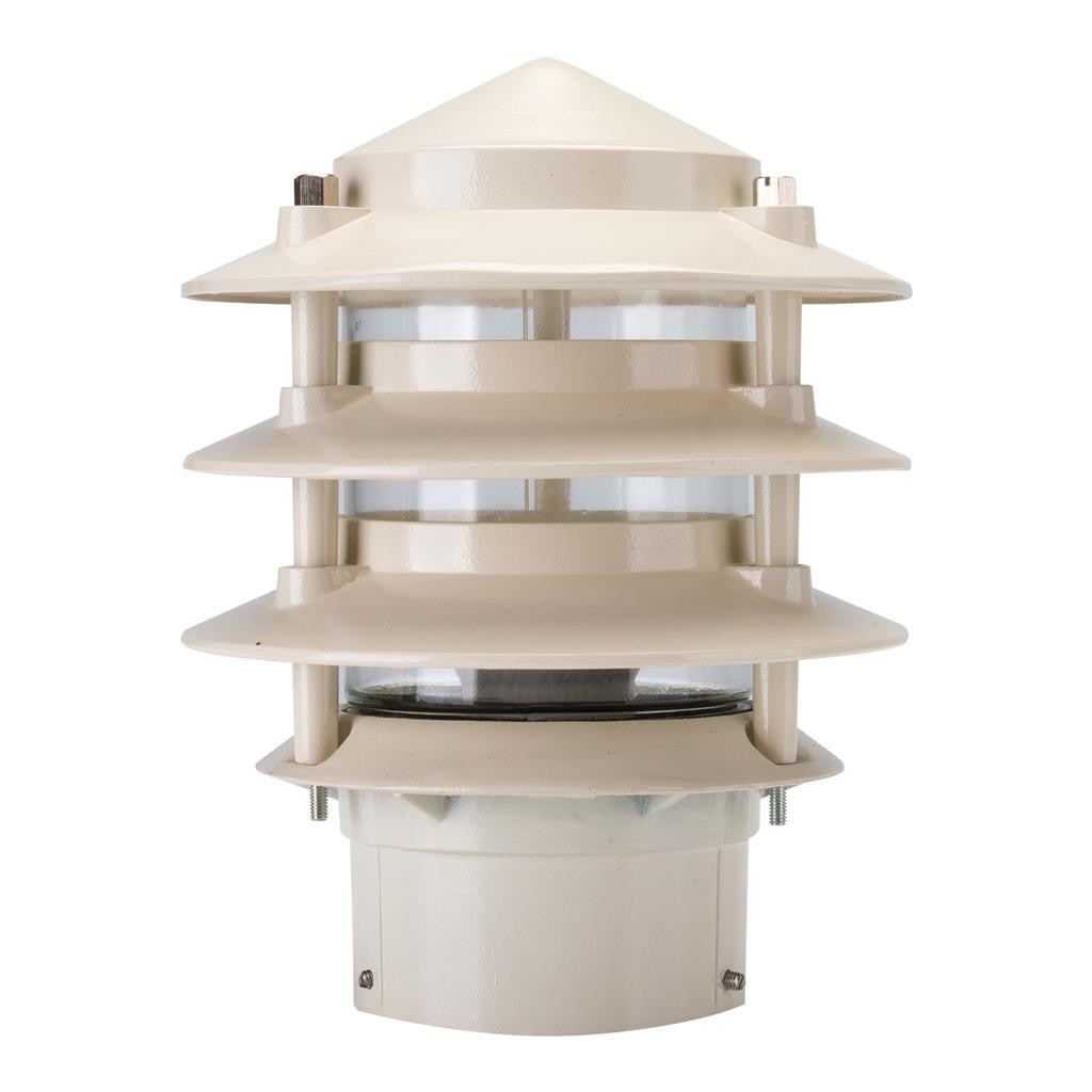 BL-100 Three Tier Bollard Head E27 Garden Light - Powder Coated Finish / E27 - Beige