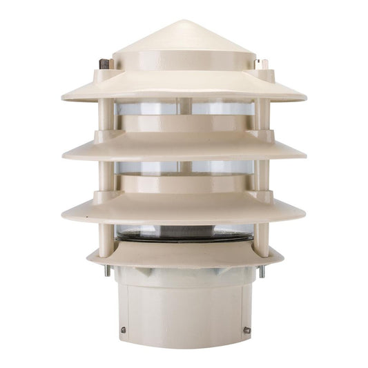 BL-100 Three Tier Bollard Head E27 Garden Light - Powder Coated Finish / E27 - Beige