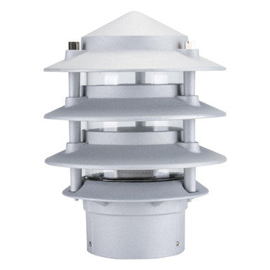 BL-100 Three Tier Bollard Head E27 Garden Light - Powder Coated Finish / E27 - Silver