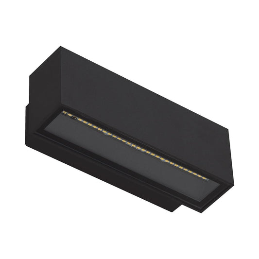BLOCK-12 240V 12W Two Way LED Wall Light 5000K - Black Finish